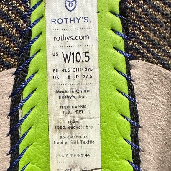 Rothy's The Bow Point Evening Metallic Flat - Picture 9 of 9